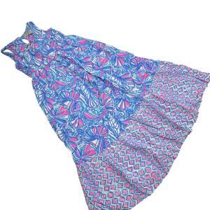 Lilly Pulitzer Pink & Blue Maxi Dress, Youth XS
